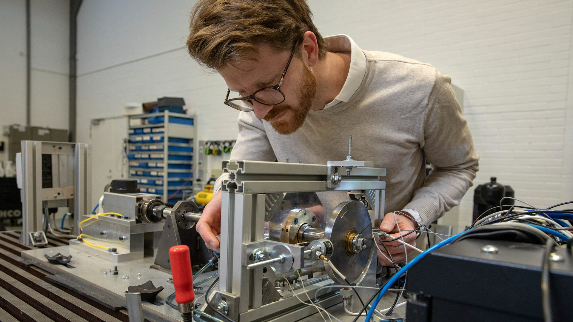 Janus working on the air bearing.